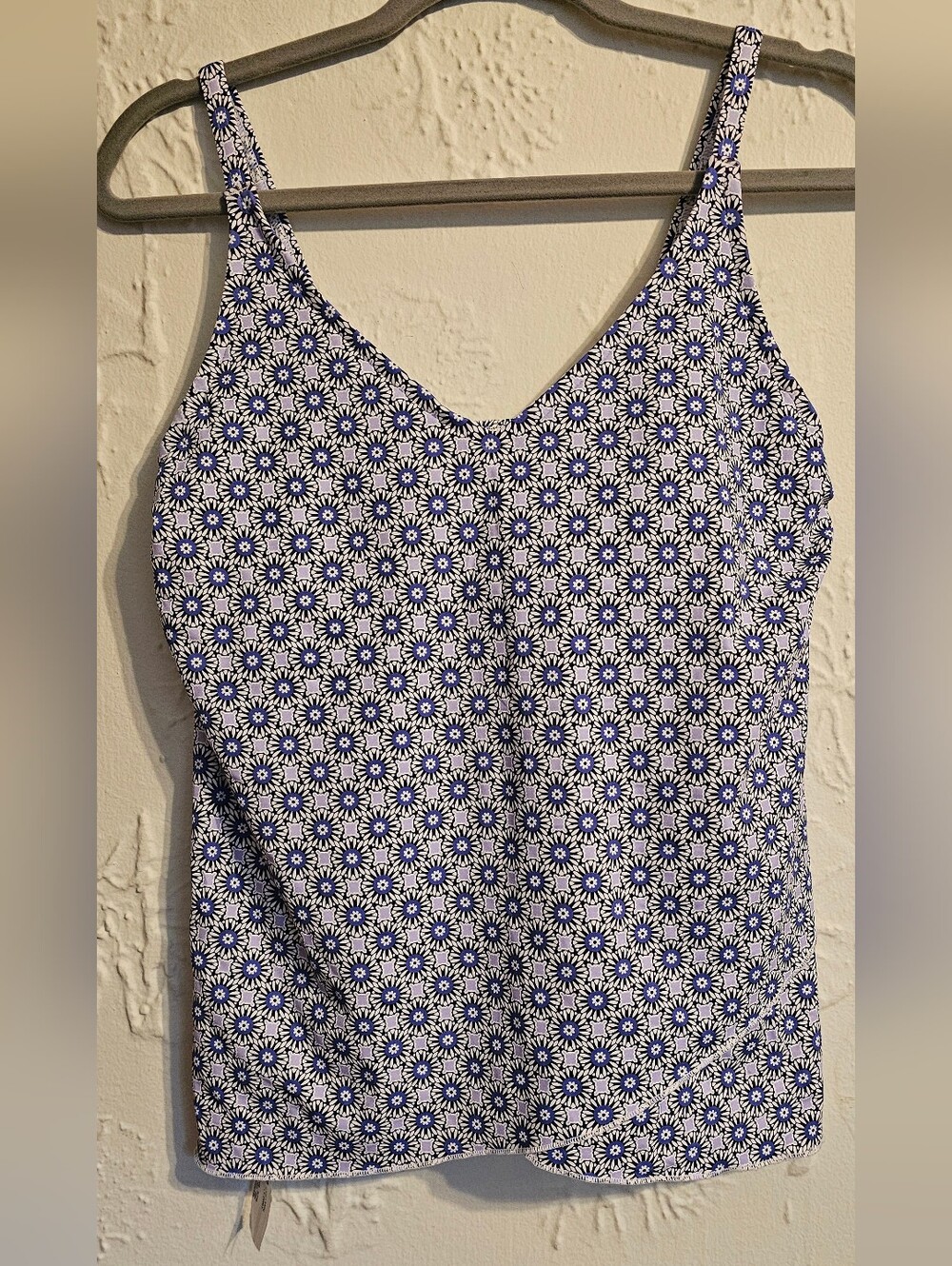 Lands' End Purple Tankini Top Women's Swim NWT S